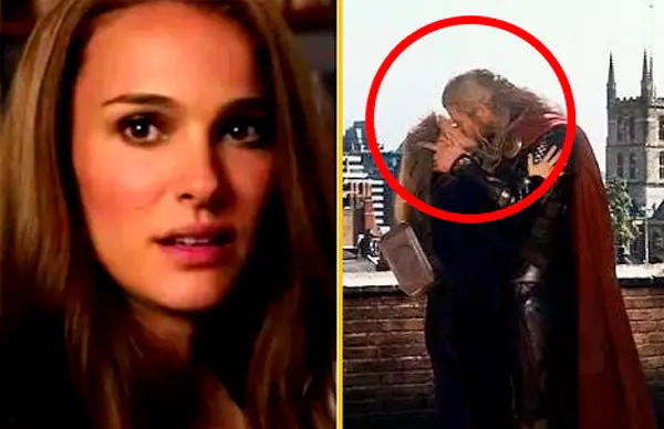 1. La mujer a la que Thor está besando no es Natalie Portman, es la esposa de Chris Hemsworth con peluca