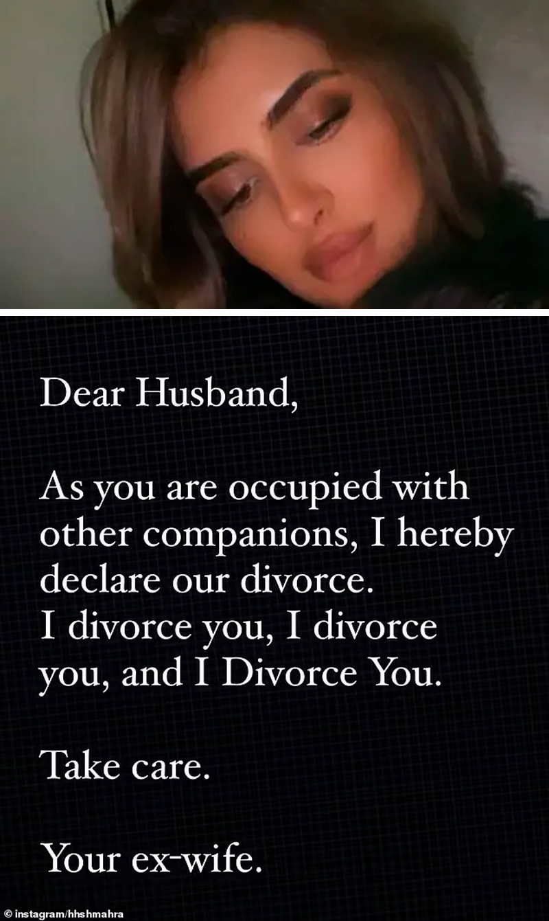 7 Datos del “Divorcio por Instagram” que anunció la Princesa de Dubai