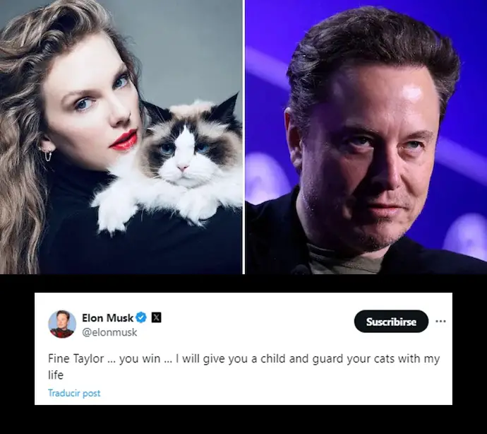 6 Datos de la “Propuesta de Embarazo” de Elon Musk a Taylor Swift y como se originó