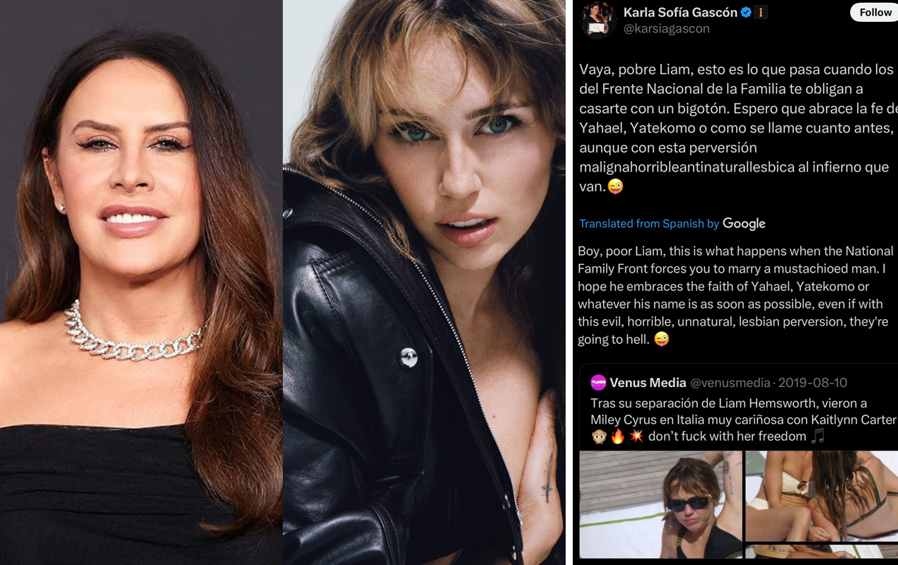 6 Datos de los “Nuevos Tuits” de Karla Sofía Gascón y su odio a Adele, Miley y muchos más