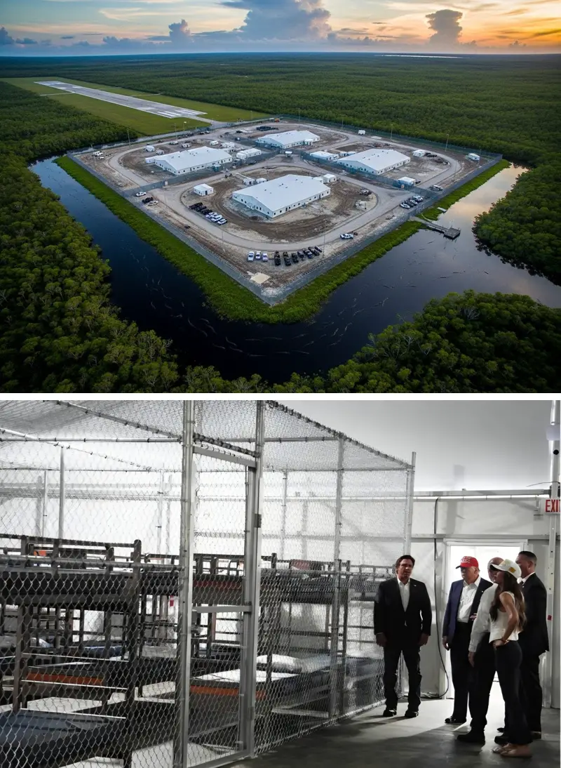 La Broma Cruel de Trump y el aterrador interior de la cárcel ‘Alligator Alcatraz’