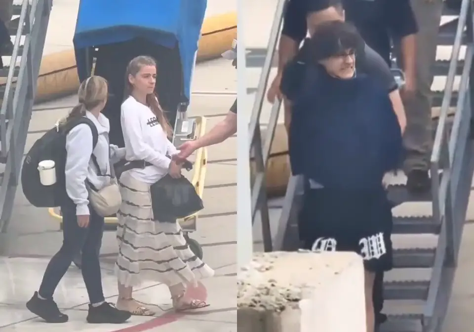 1. Los encontraron huyendo en el avión