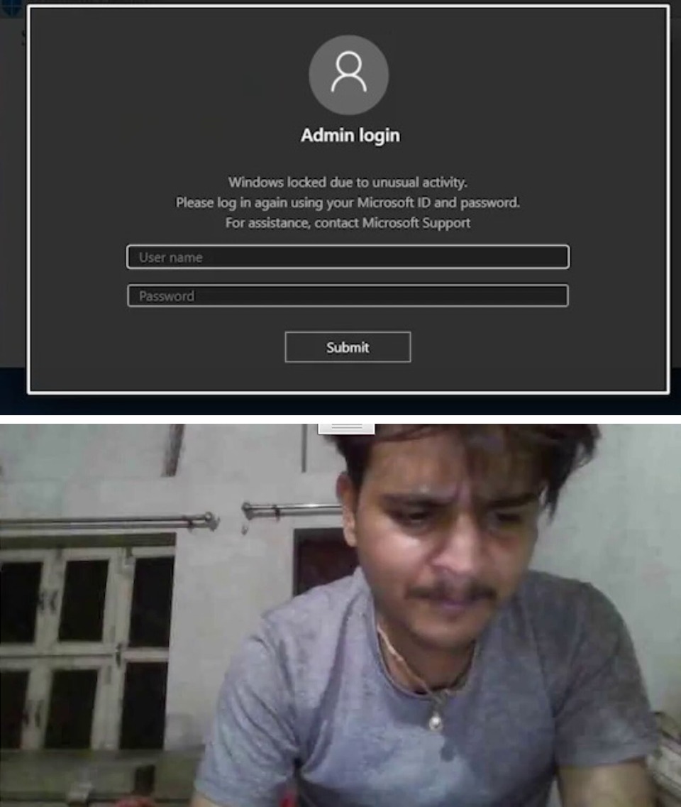 2. Las víctimas recibían un 'pop up' falso en su pantalla