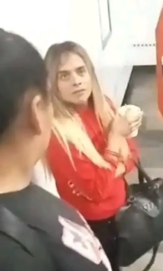 3. Finalmente la dejaron subir al vagón