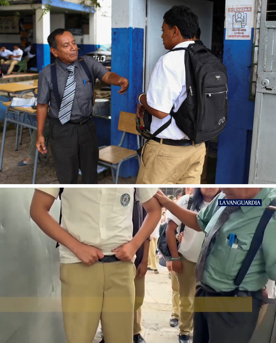 4. Los estudiantes deben saludar y tener el uniforme limpio