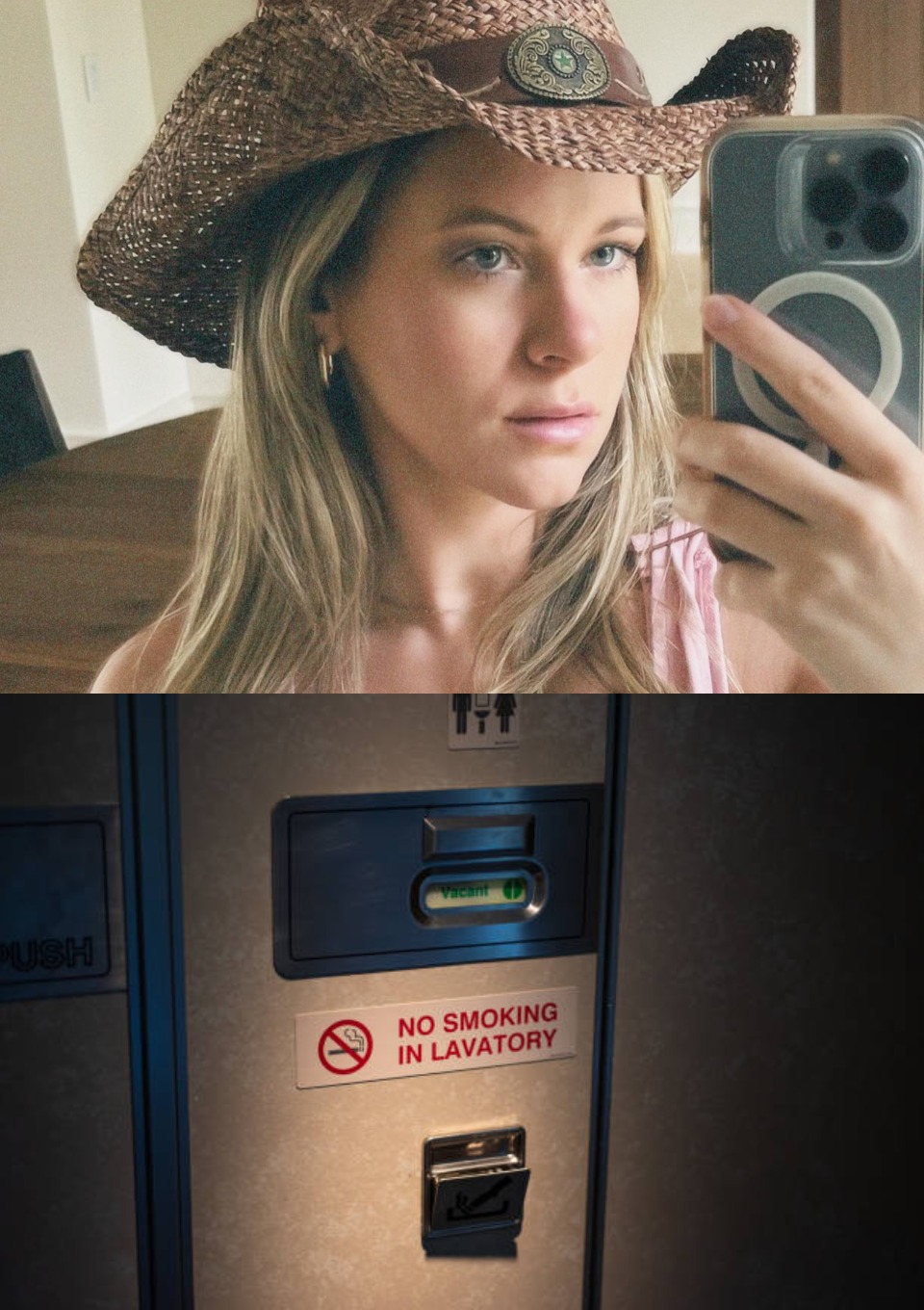 5. Abrió la puerta del baño gritando pidiendo ayuda