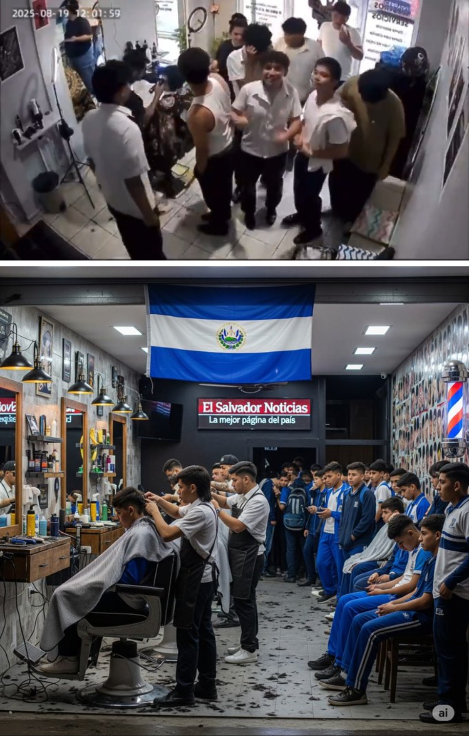 6. Las peluquerías se llenaron de estudiantes