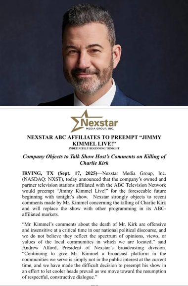 6 Datos del ‘Inesperado Despido’ de Jimmy Kimmel y la cancelación de su programa