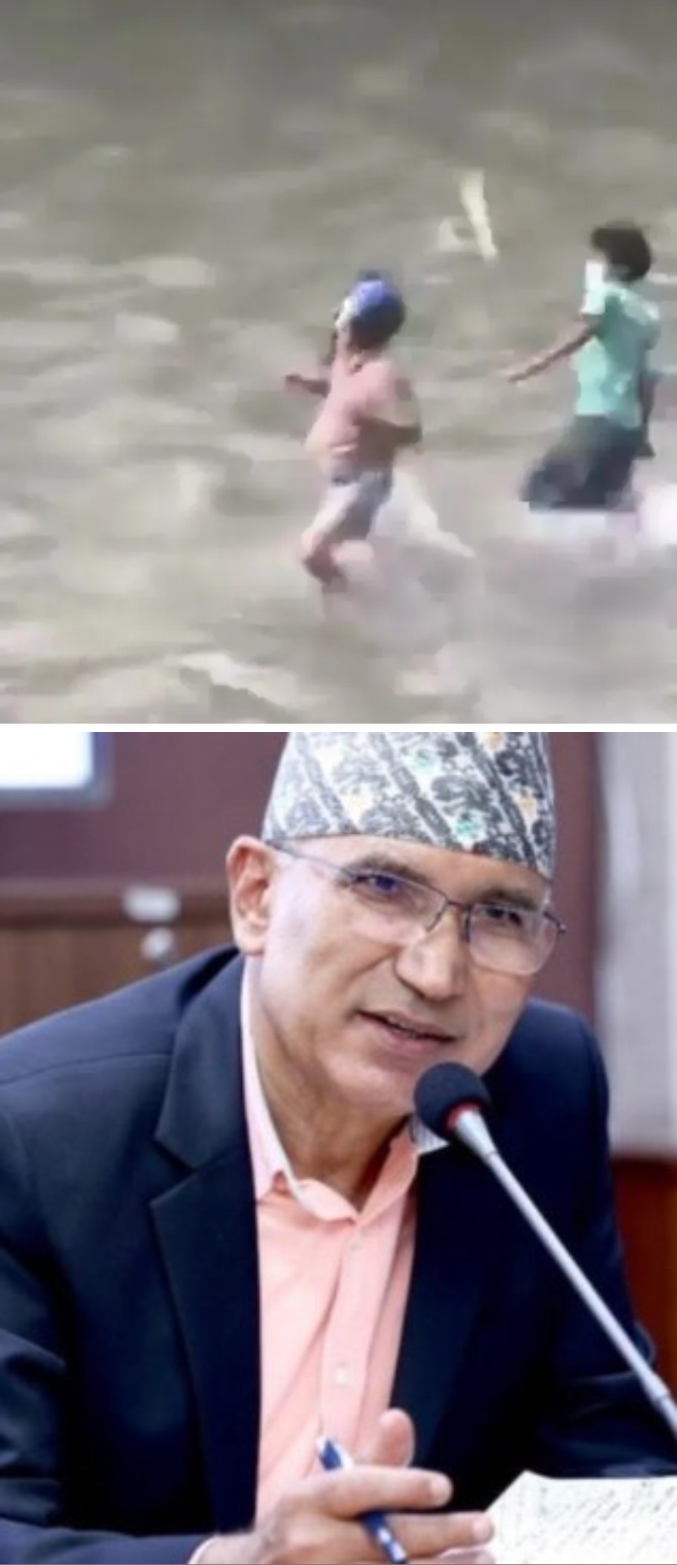 2. El ministro de finanzas acabó semidesnudo en un río