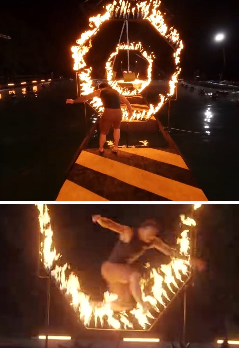 2. Saltó en aros de fuego
