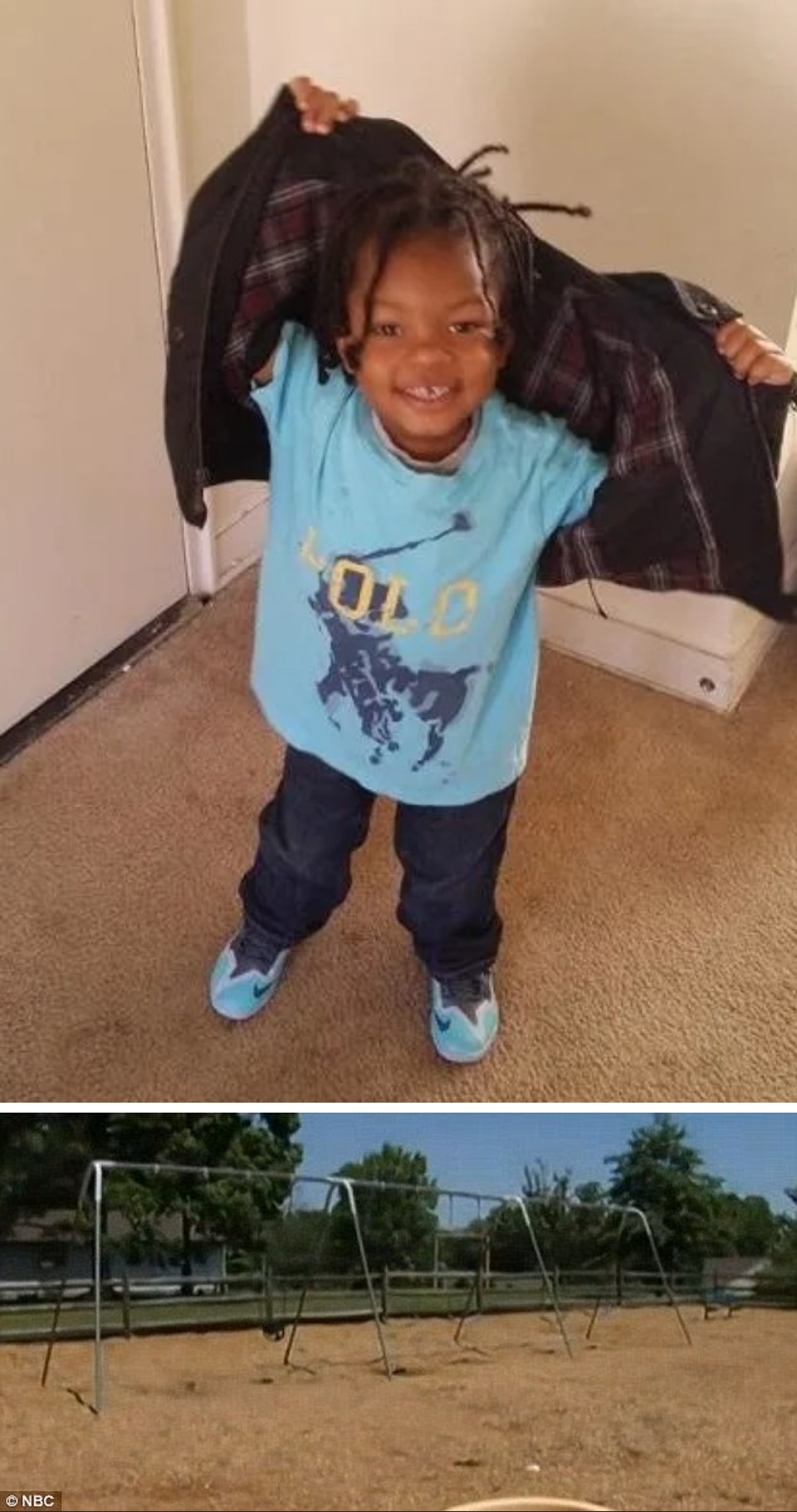 4. Encontraron al niño sin vida todavía siendo columpiado