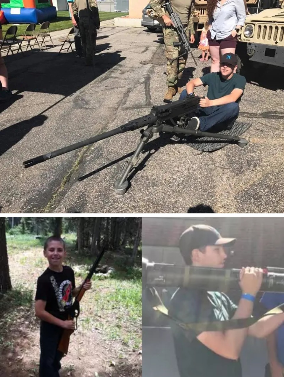 5. Se filtraron fotos de Charlie con armas de grueso calibre
