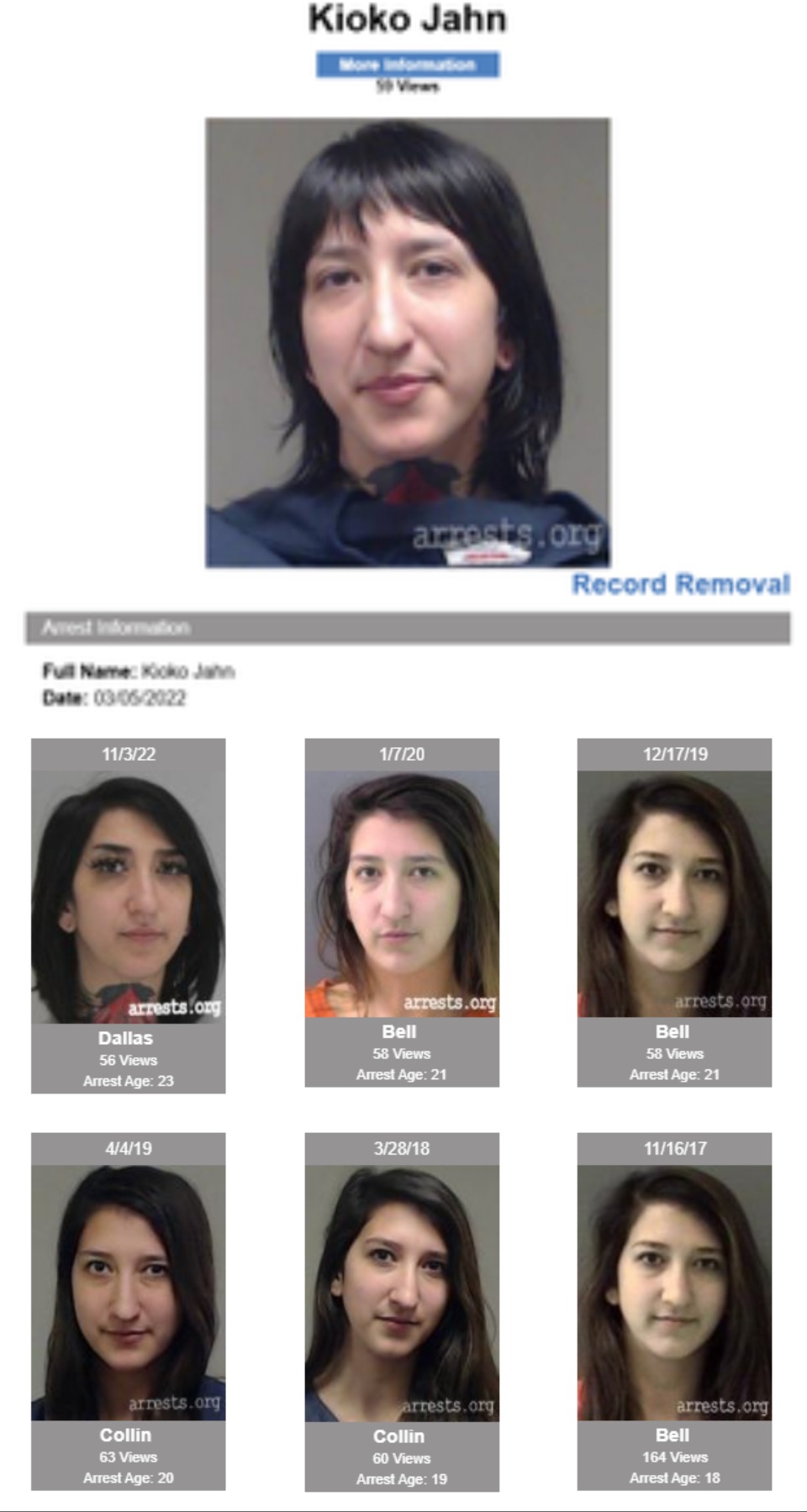 6. Su hermana fue arrestada 7 veces