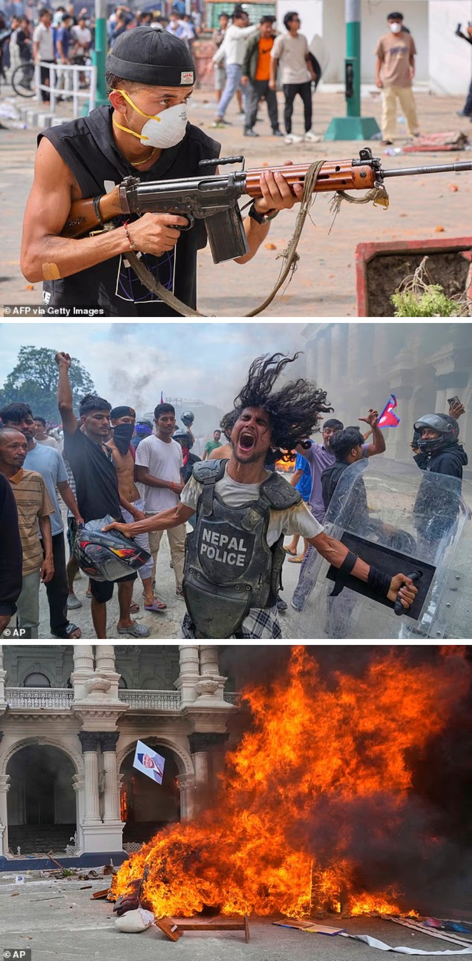 7. Los manifestantes robaron armas