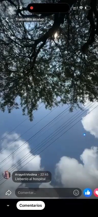 2. El celular siguió transmitiendo tras el ataque