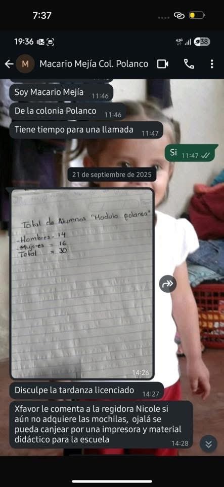 4. "Los padres pidieron una impresora"