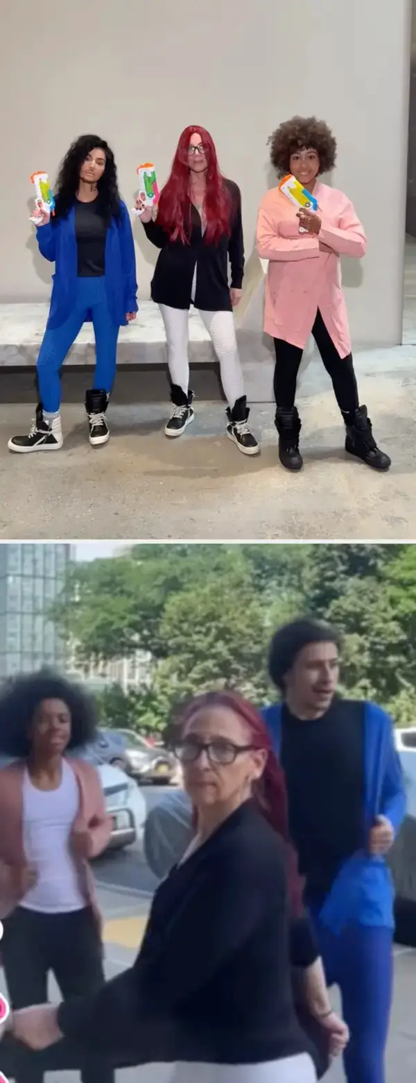 8.Kim Kardashian, su madre y su hija se disfrazaron de TikTokers