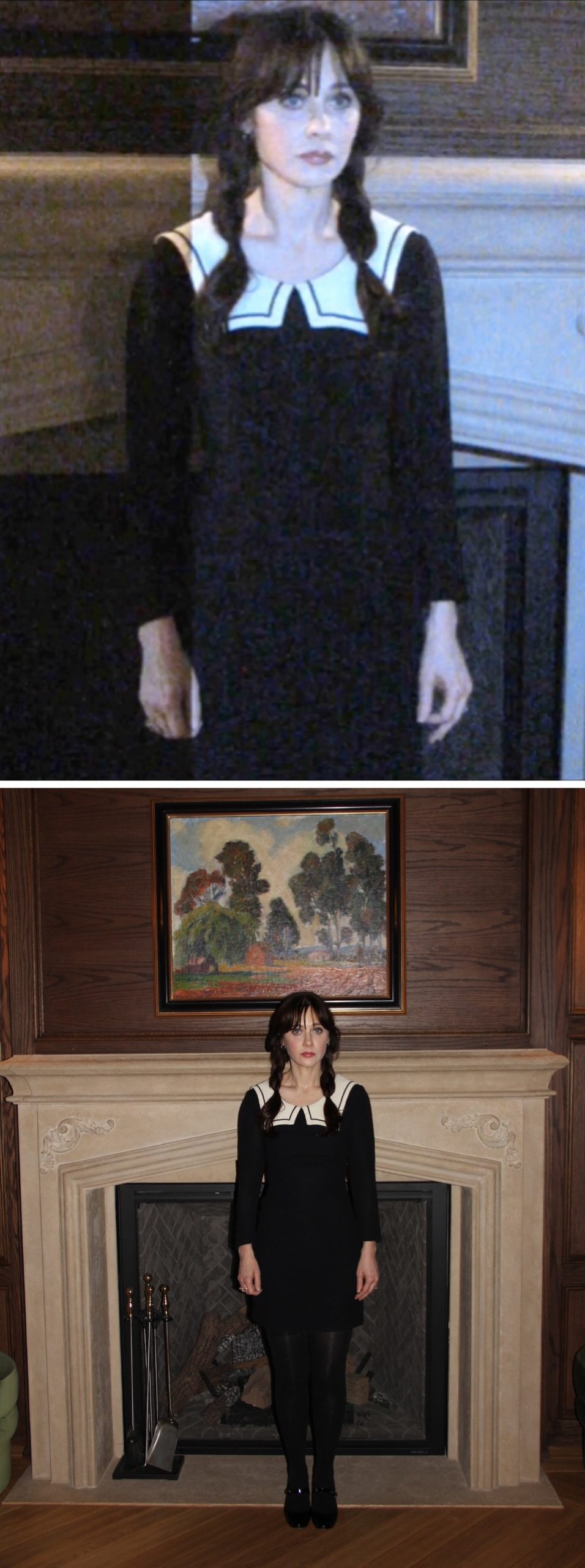 9. Zooey Deschannel como "Merlina Addams"