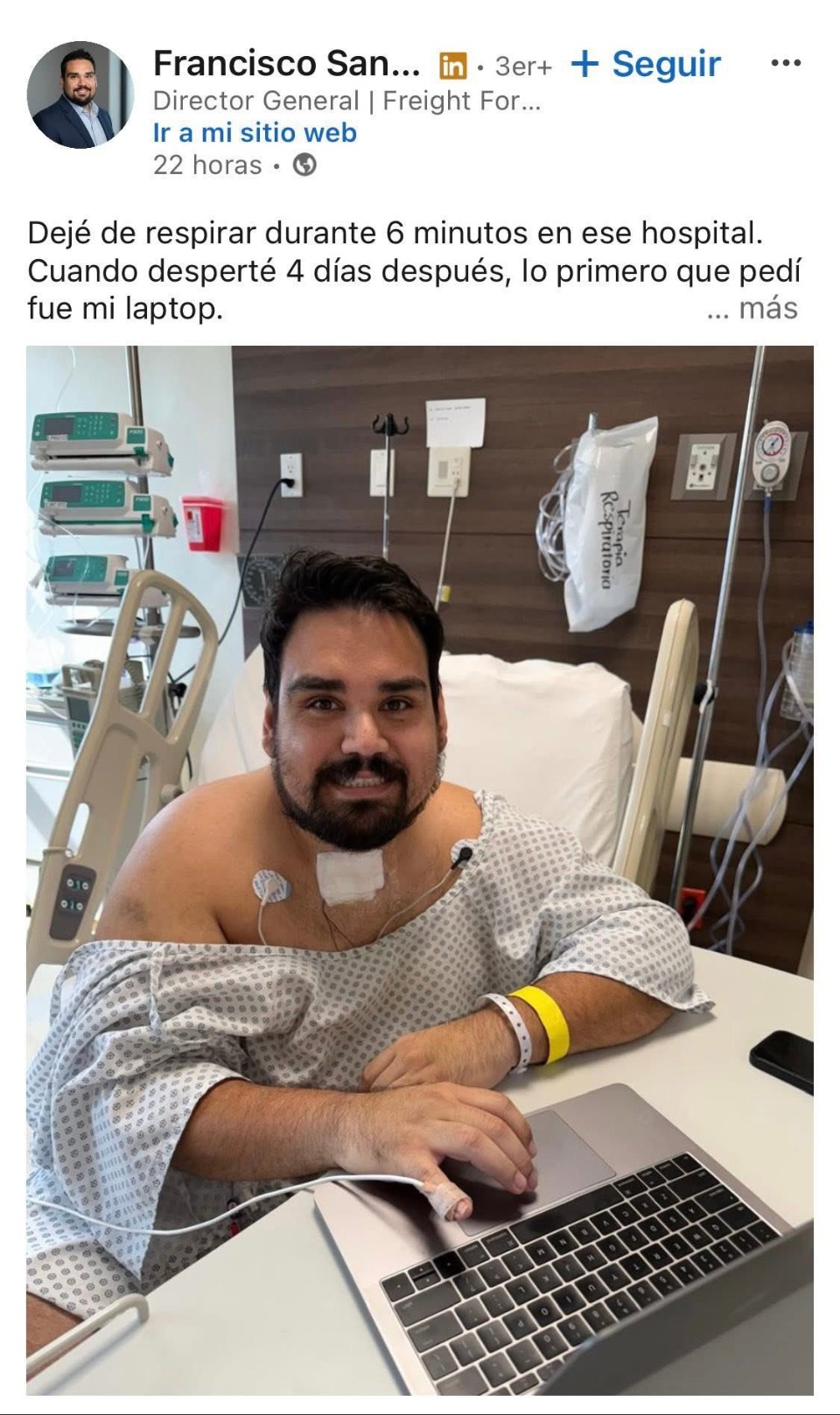 1. Francisco dejó de respirar por 6 minutos