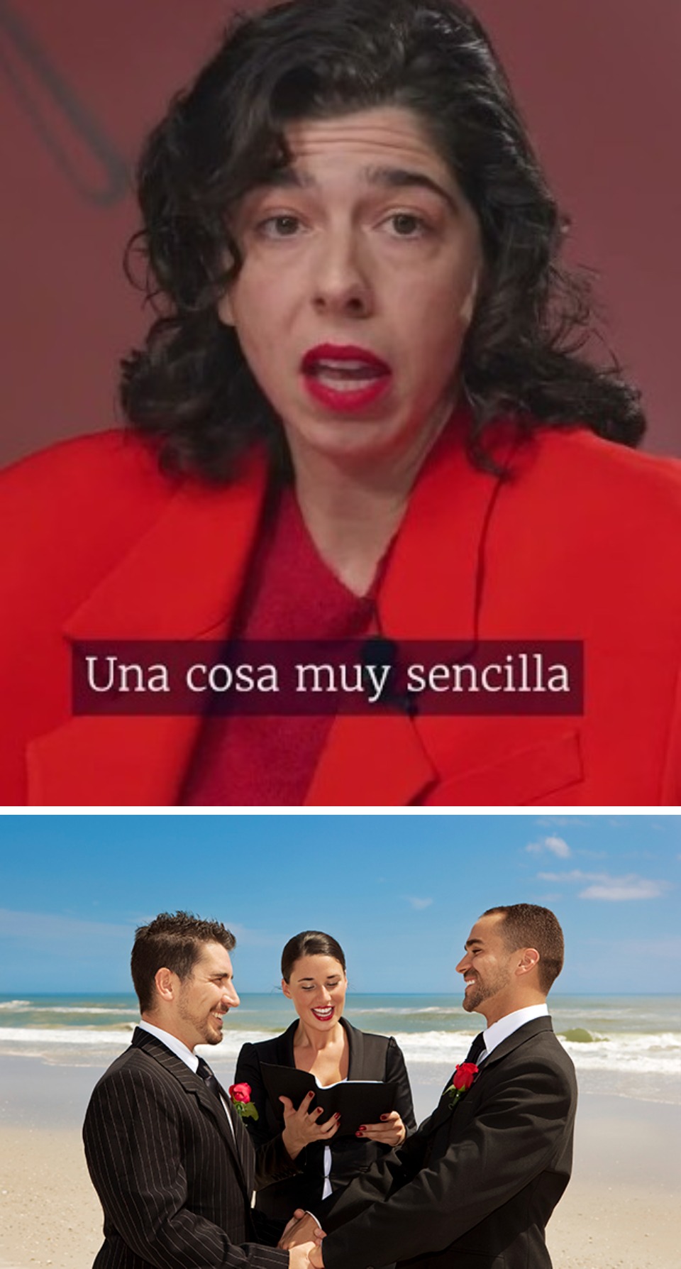 2. Dijo que "ahora es más fácil casarse entre homosexuales"