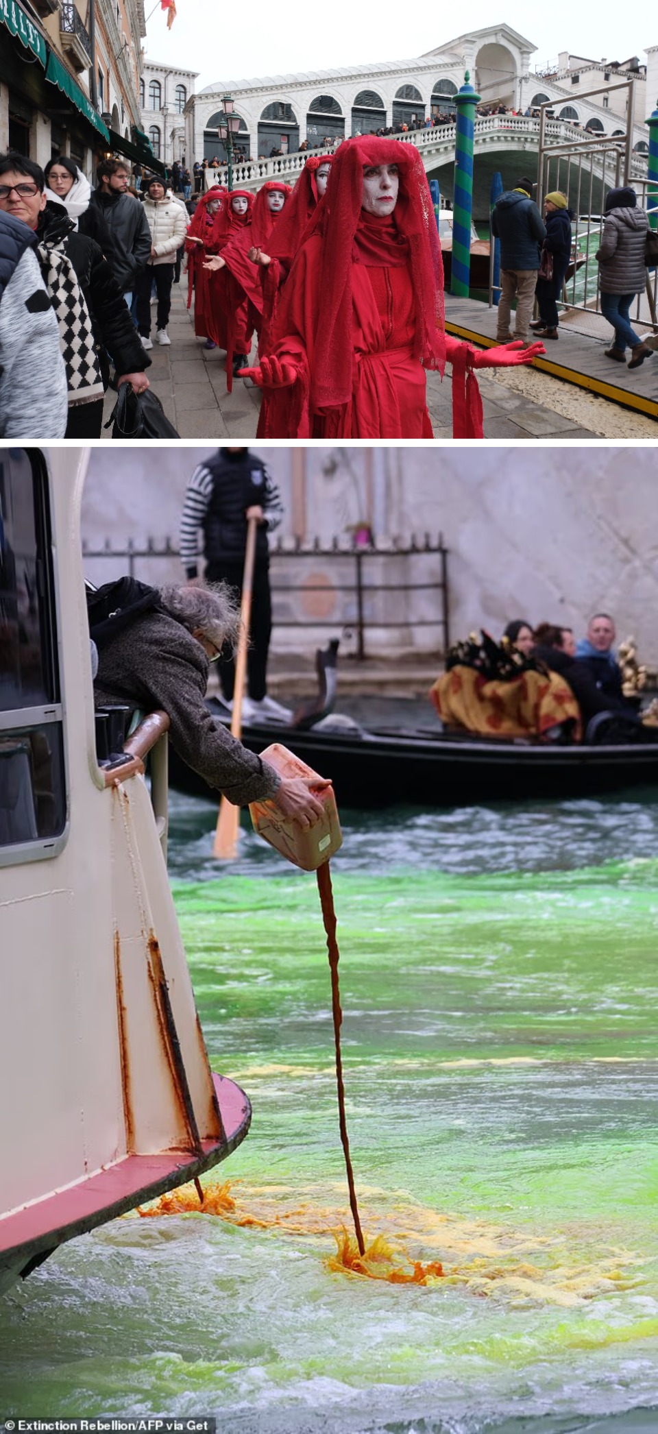 2. Se vistieron de rojo y deambularon por las calles