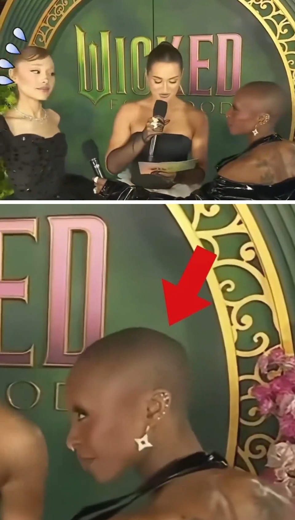 6. Obligó a Ariana a hablar por micrófono