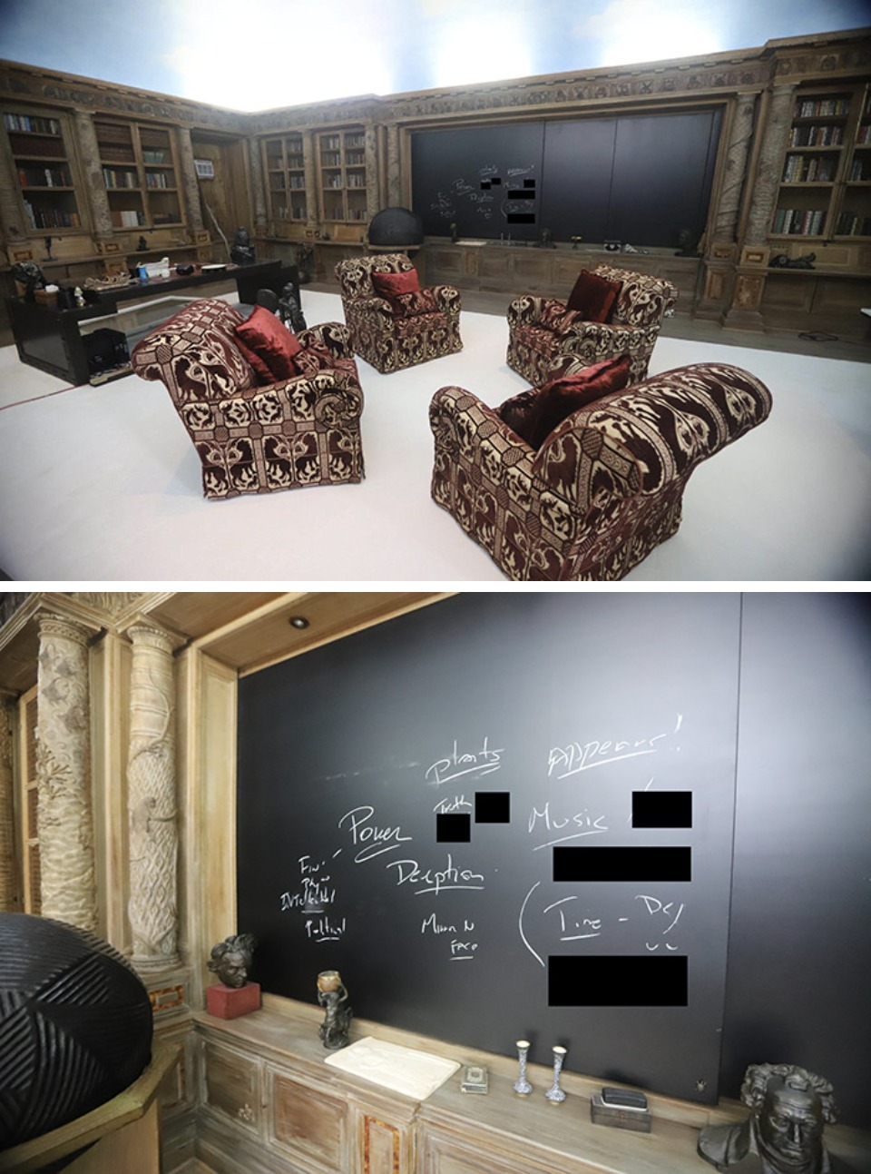 2. Tenía una pizarra con palabras crípticas