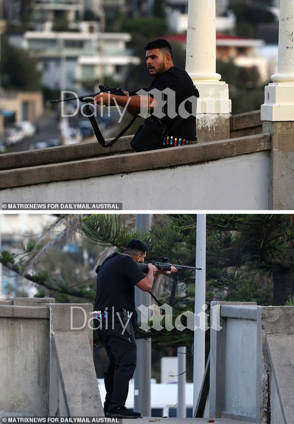 2. Los atacantes usaban cinturones de municiones