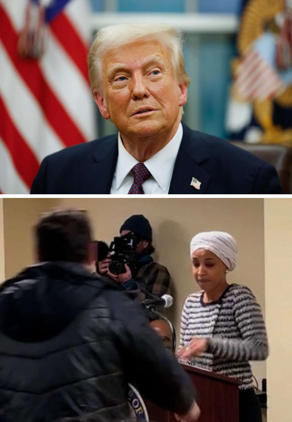 5.Trump dijo que ella misma se lo hizo