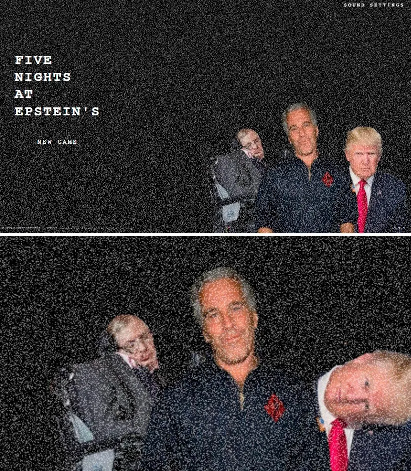 1.  La pantalla inicial muestra imágenes siniestras de Trump