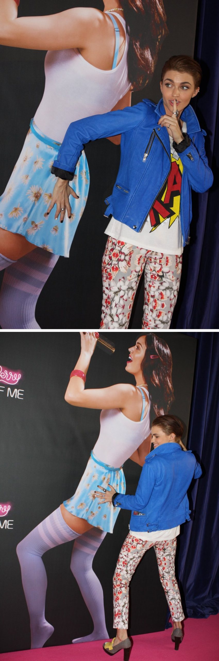 4. Se filtraron fotos antiguas de Ruby Rose bromeando con una foto de Katy Perry