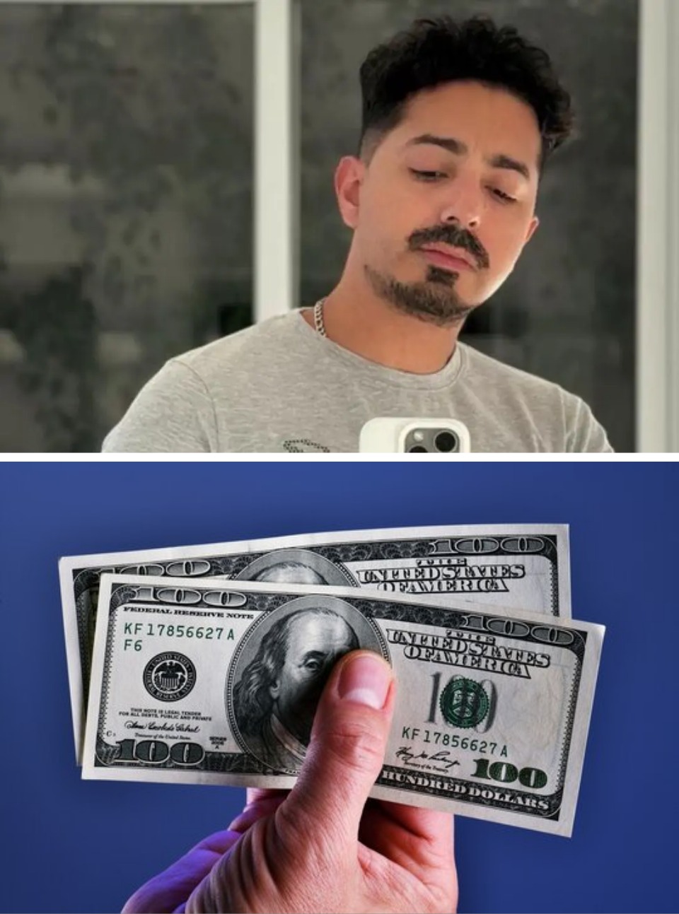 4. Les pagaba $200 dólares